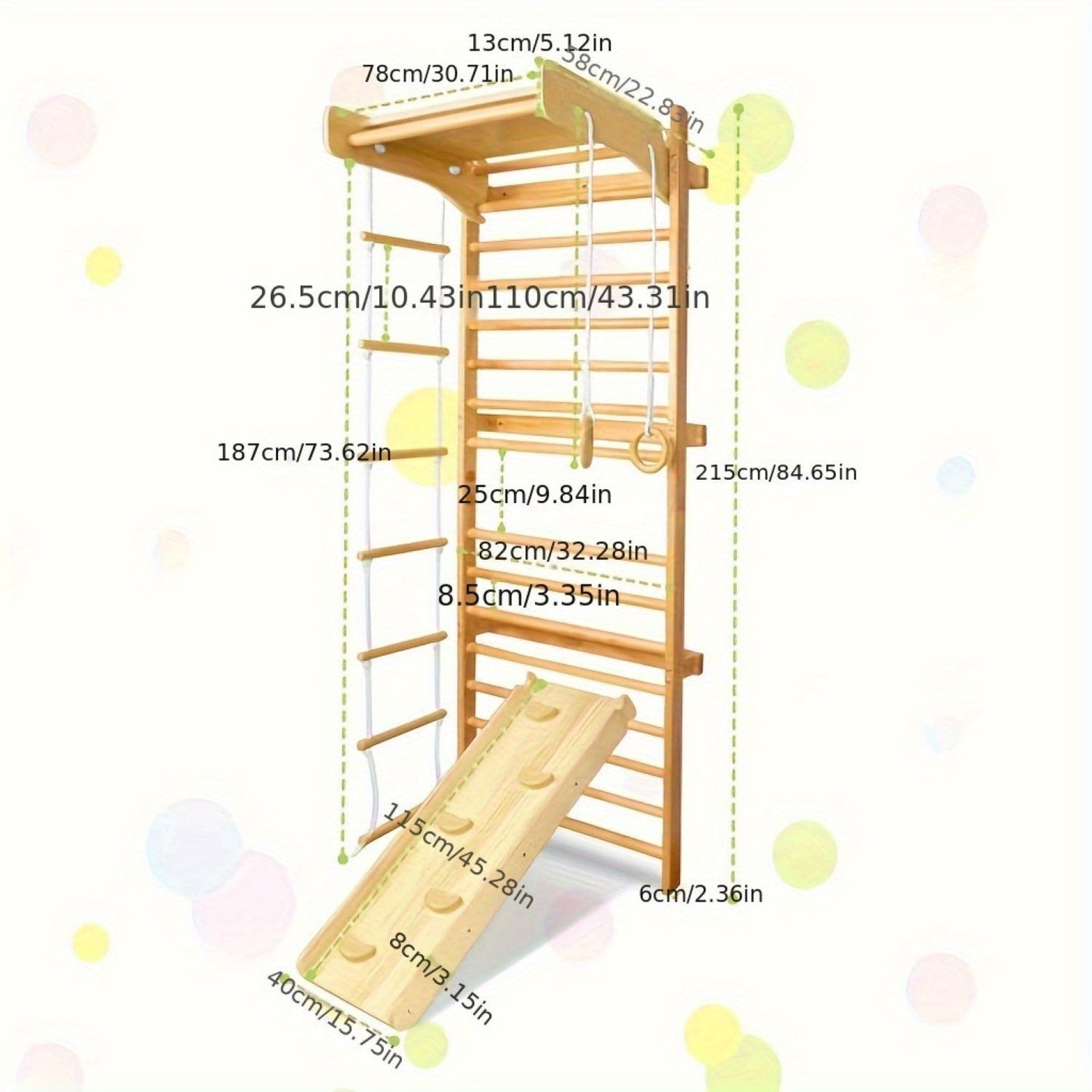 Climbing Frame Fitness Wall - Durable Wall Bar for Home Workouts | LARS360