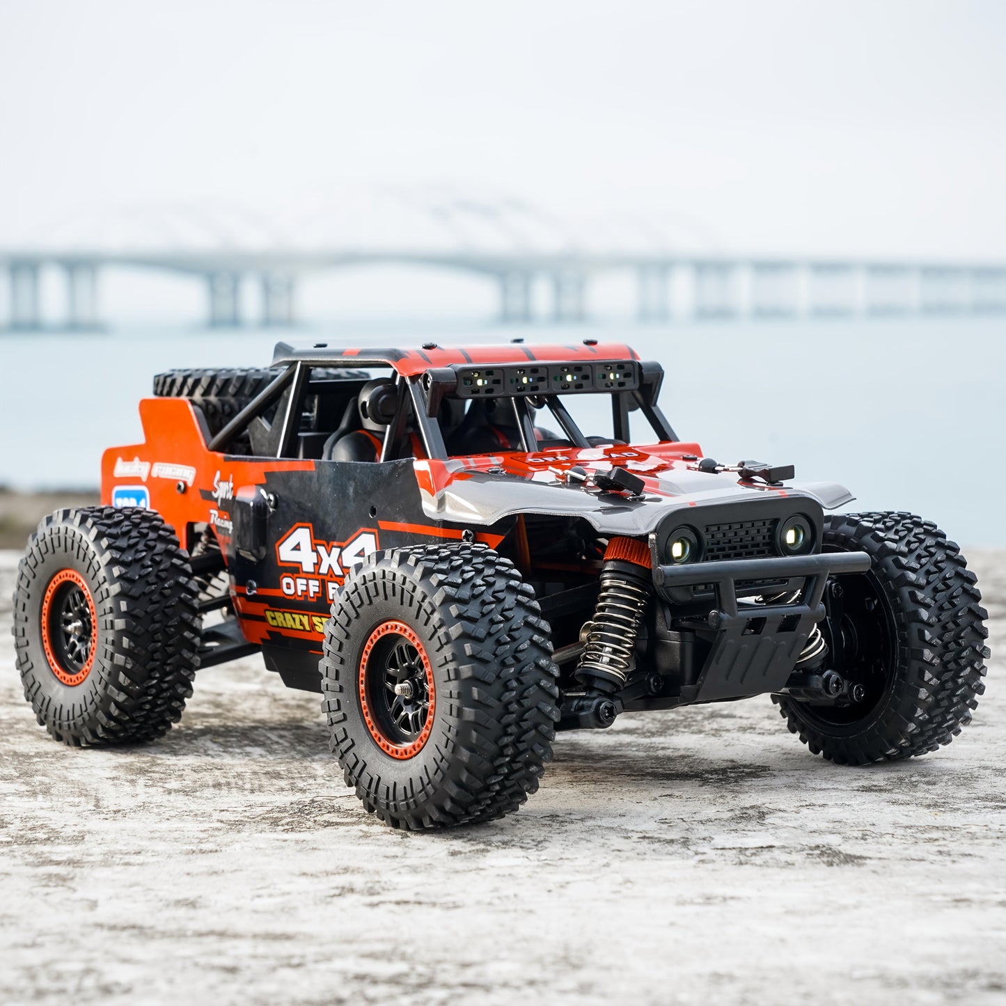 Premium SG202MAX 4WD Brushless RC Car - Metal Gears, Slip-Resistant Tires, HD Night Lights