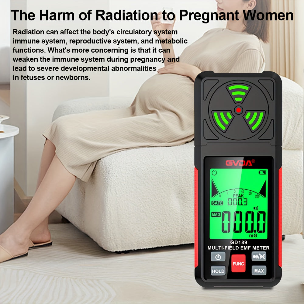 GVDA Digital EMF & Radiation Detector - Measure Electromagnetic, Electric & RF Fields