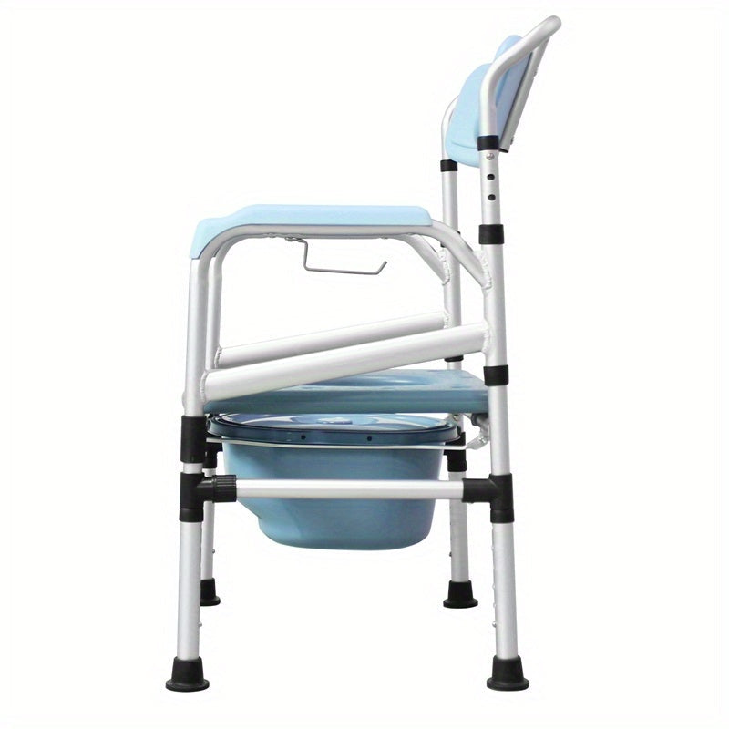 Adjustable Toilet Seat with Armrests - Ideal for Elderly & Disabled