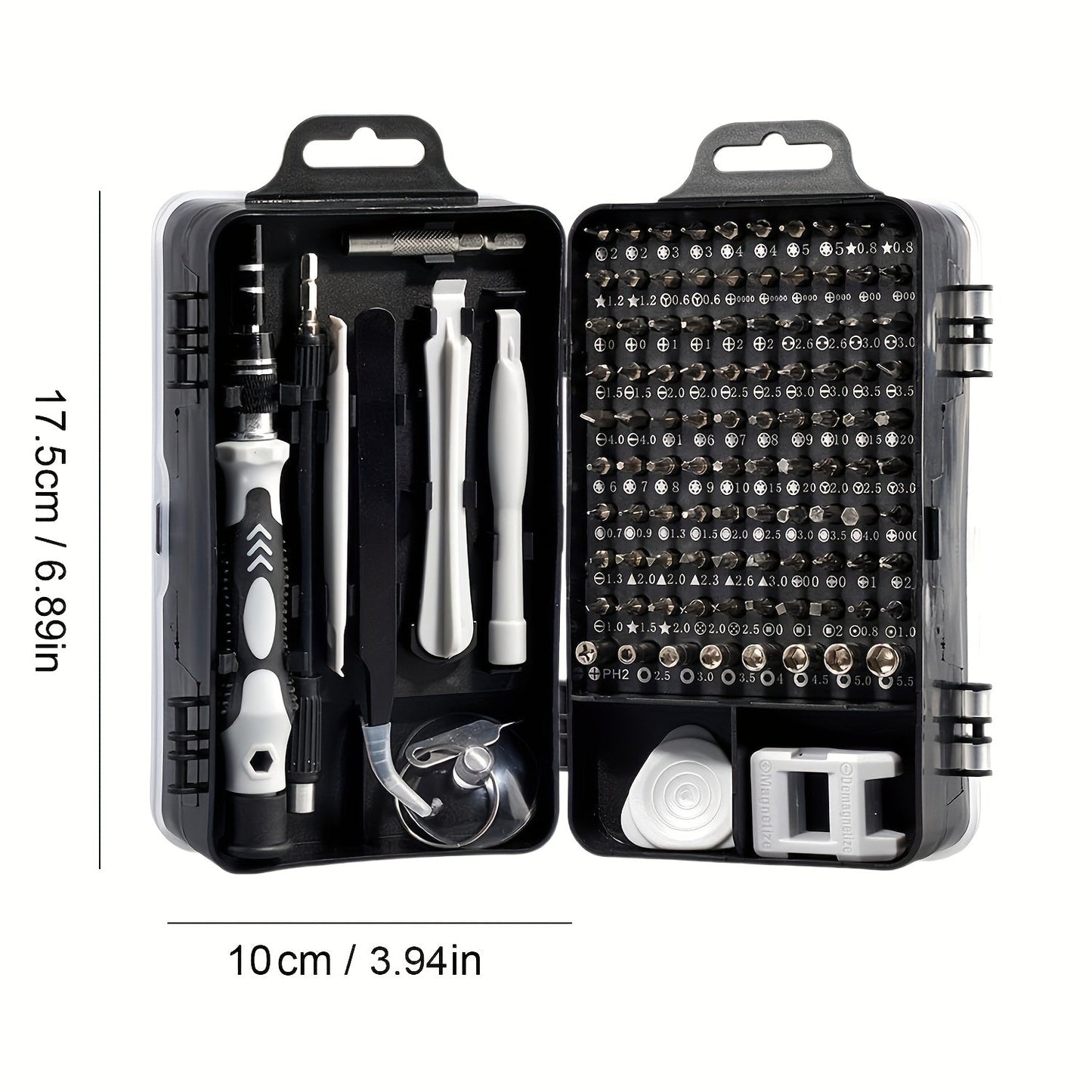115pcs Precision Screwdriver Set - Chrome Vanadium Steel, Ergonomic, Magnetic, for Electronics & More