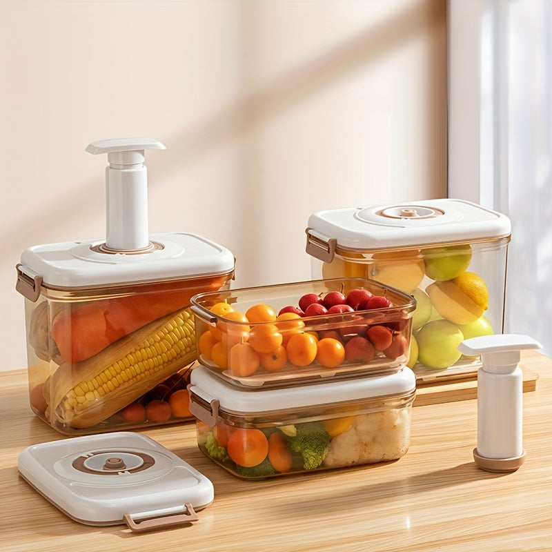 3pcs Awaoko Vacuum Sealer Containers - Airtight, Leakproof, Space-Saving Storage