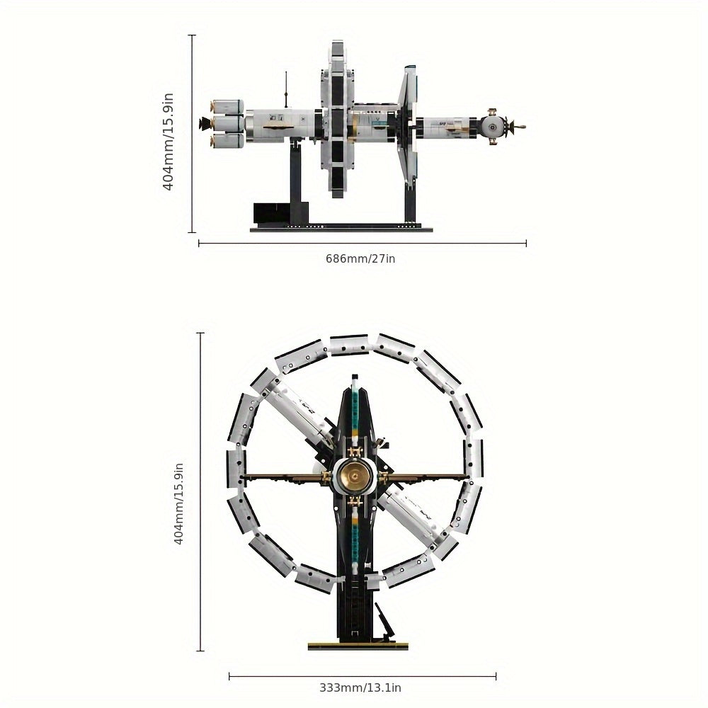 2221pcs International Space Station Building Kit for Adults | Creative Space Model Display