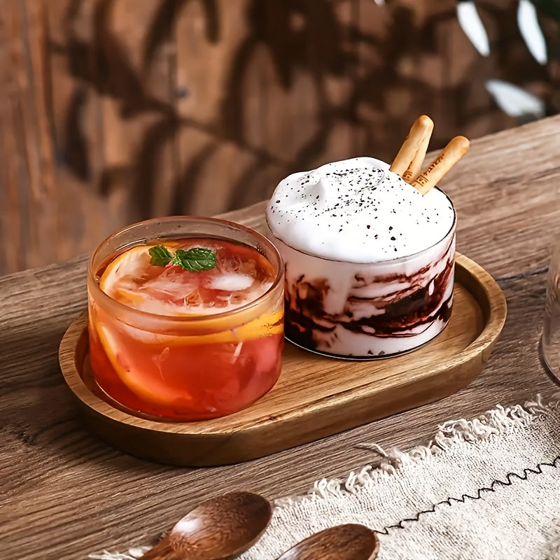 4-Pack 6.4oz High Borosilicate Glass Dessert Bowls - Microwave & Dishwasher Safe