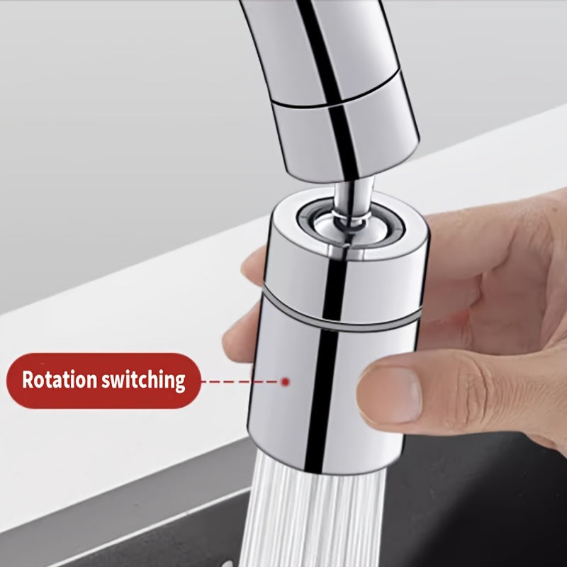 360° Rotating Splash-Free Faucet - Chrome Finish, Dual Flow Modes, Extended Sprayer, Foam Option for Kitchen & Bathroom Sinks