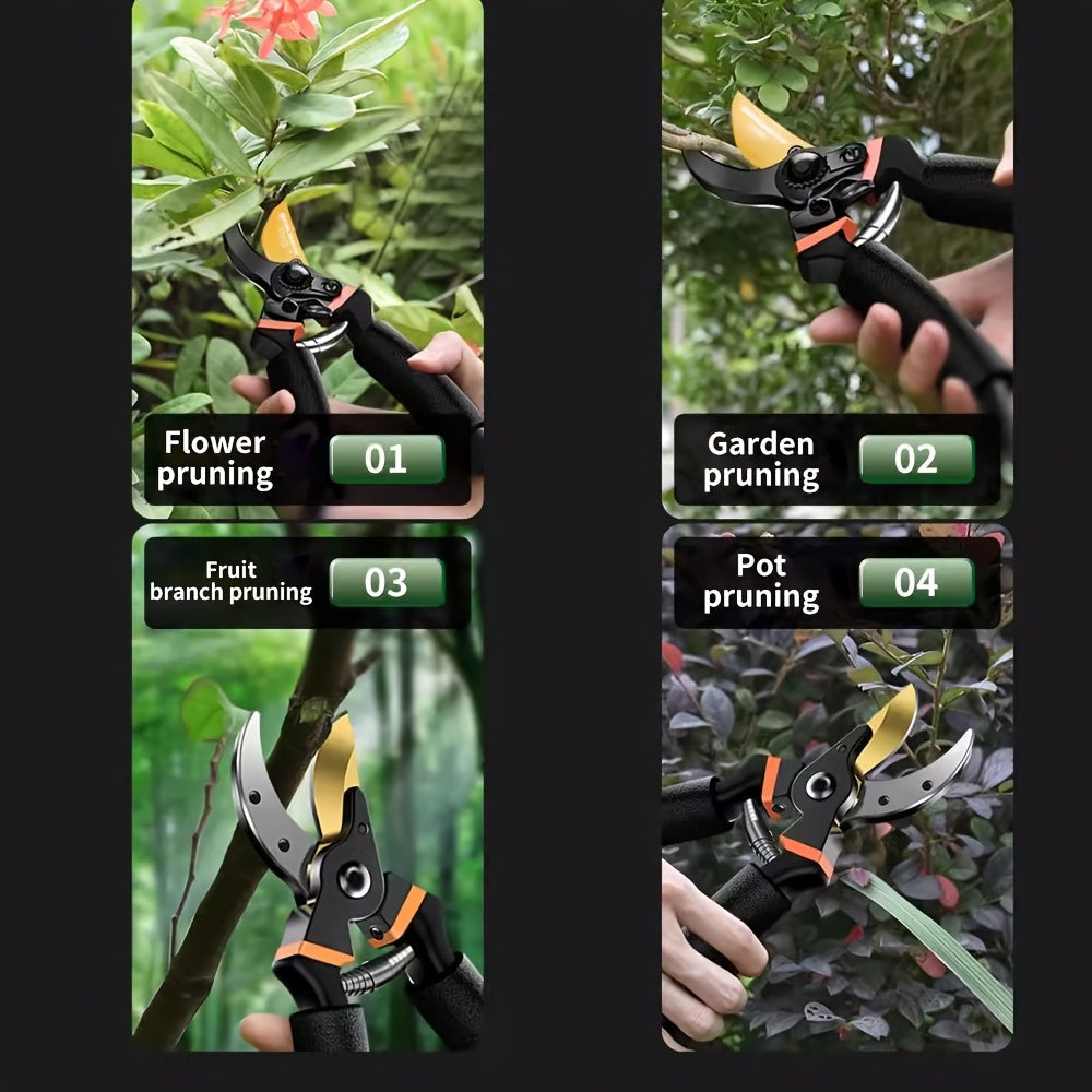 High-Quality Carbon Steel Pruning Scissors for Garden, Tree, and Flower Care