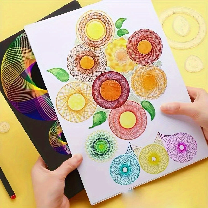 44pcs Creative Spirograph Ruler Kit - DIY Geometric Patterns Drawing Tool for Art Enthusiasts