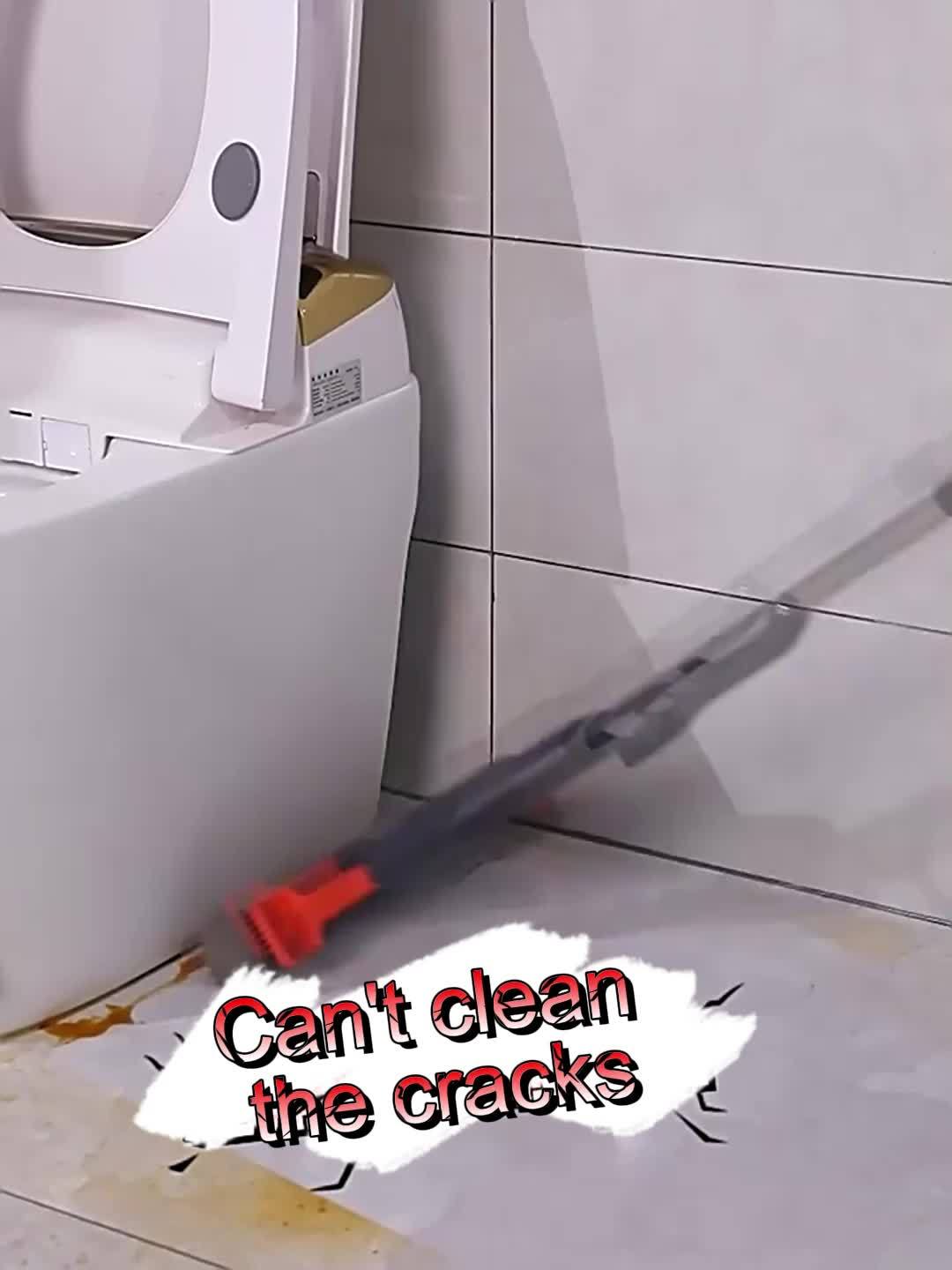 Joybos Dual-Sided Cleaning Brush with Long Handle & Swivel V-Shaped Head