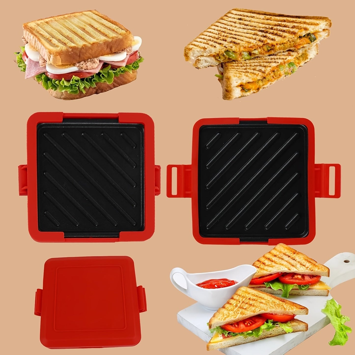 Versatile Microwave Toaster for Toast, Waffles, and Sandwiches