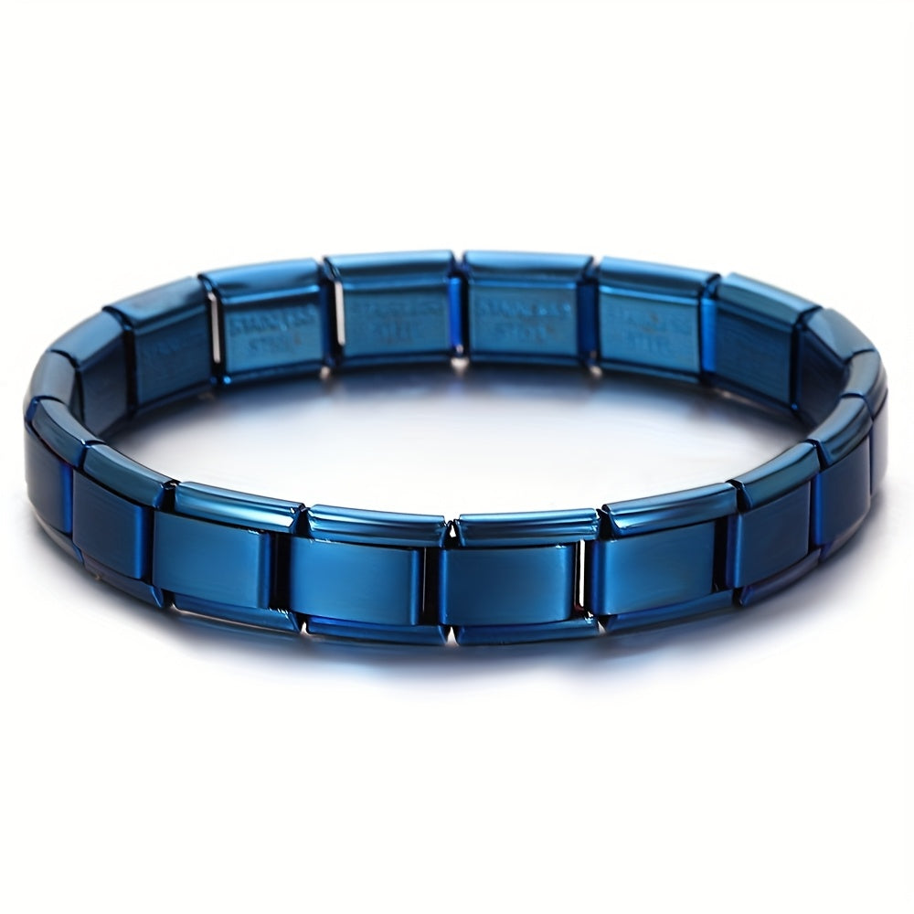 Stainless Steel Golden Elastic Bracelet - Perfect Valentine's Day Gift for Men & Women