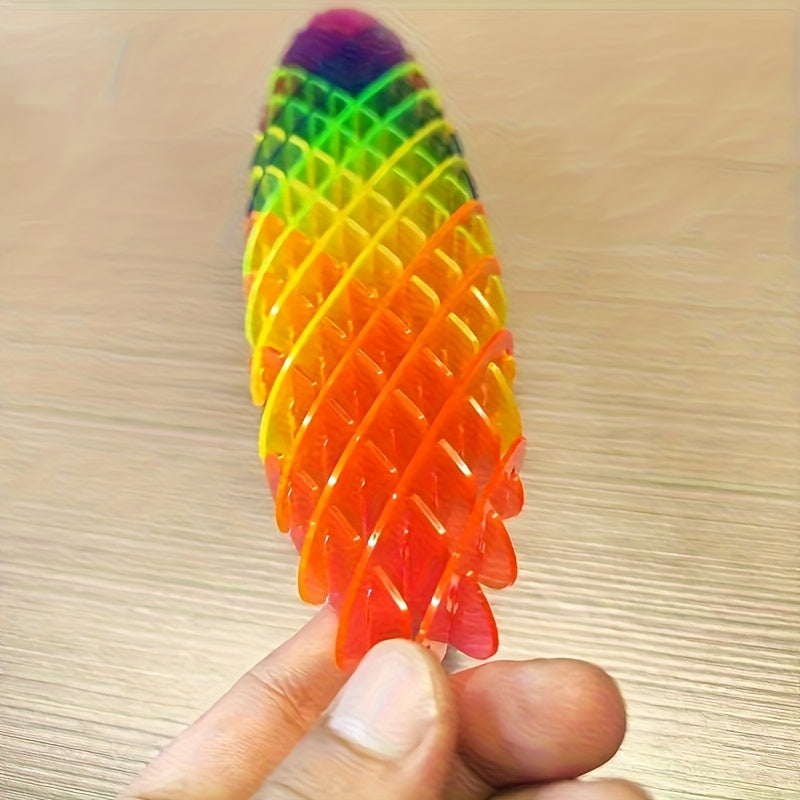 Colorful Stretchy Worm Fidget Toy - Vibrant Rainbow Colors for Relaxation and Focus