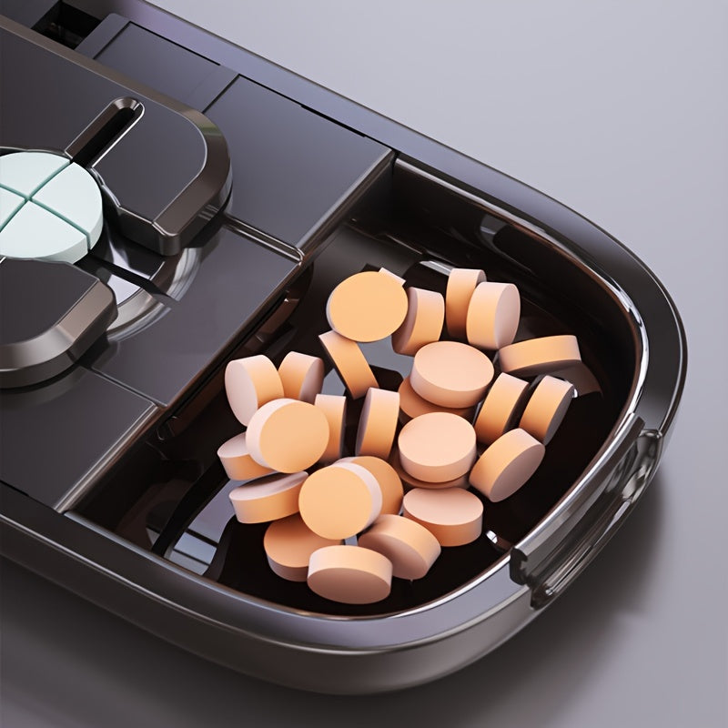 LDQ Pill Cutter & Portable Dispenser - Accurate Tablet Splitter & Organizer