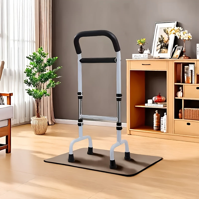 Stainless Steel Bedside Assist for Seniors - Non-Slip, Punch-Free, Safe Handrail