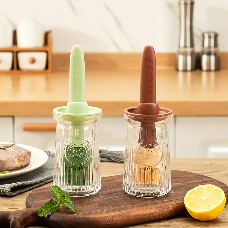 Silicone Oil Brush with Bottle - High Temperature Resistant, Ideal for BBQ & Cooking