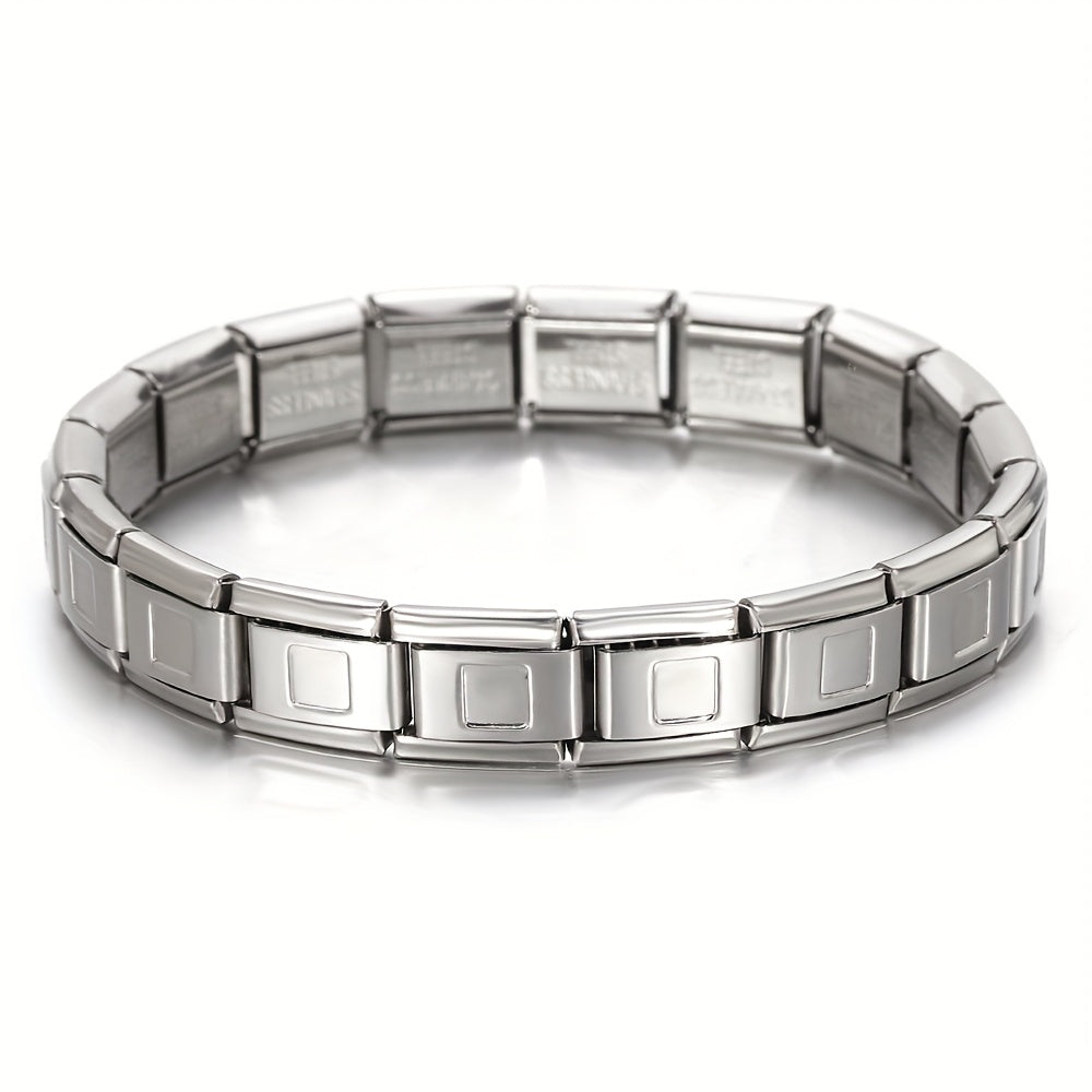 Stainless Steel Golden Elastic Bracelet - Perfect Valentine's Day Gift for Men & Women