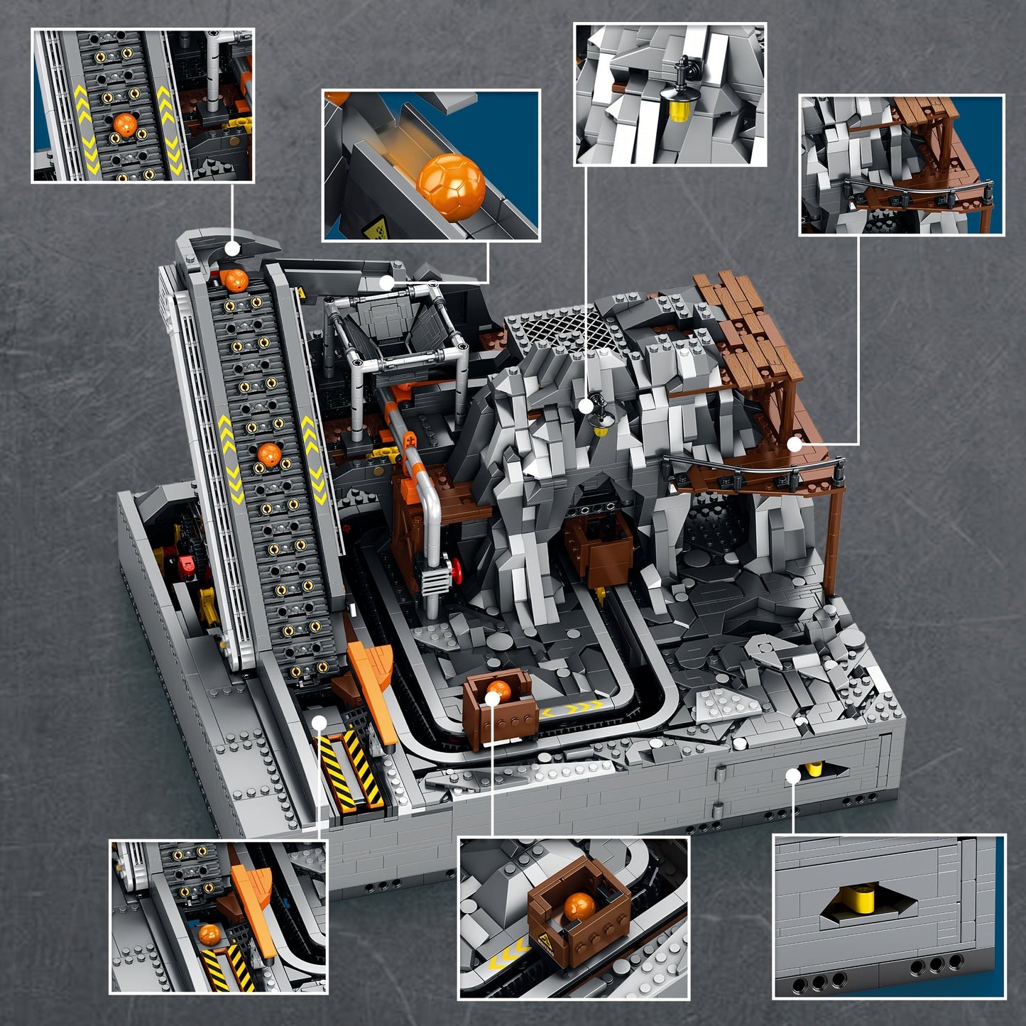 3338pcs Mine Mining Engineering Building Block Model - Creative Engineering Toy