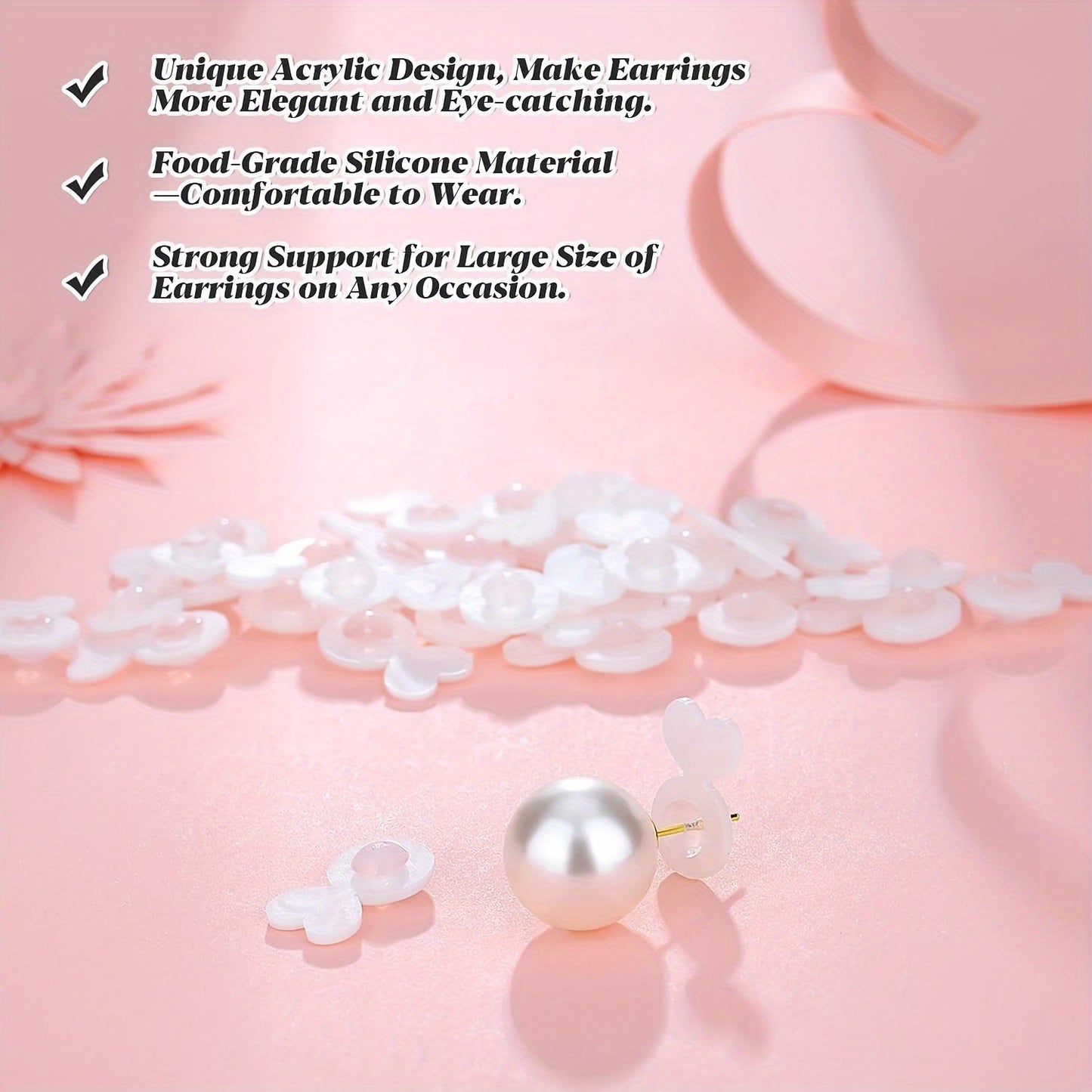 6pcs Silicone Earring Lifters - Enhance Comfort & Prevent Drooping