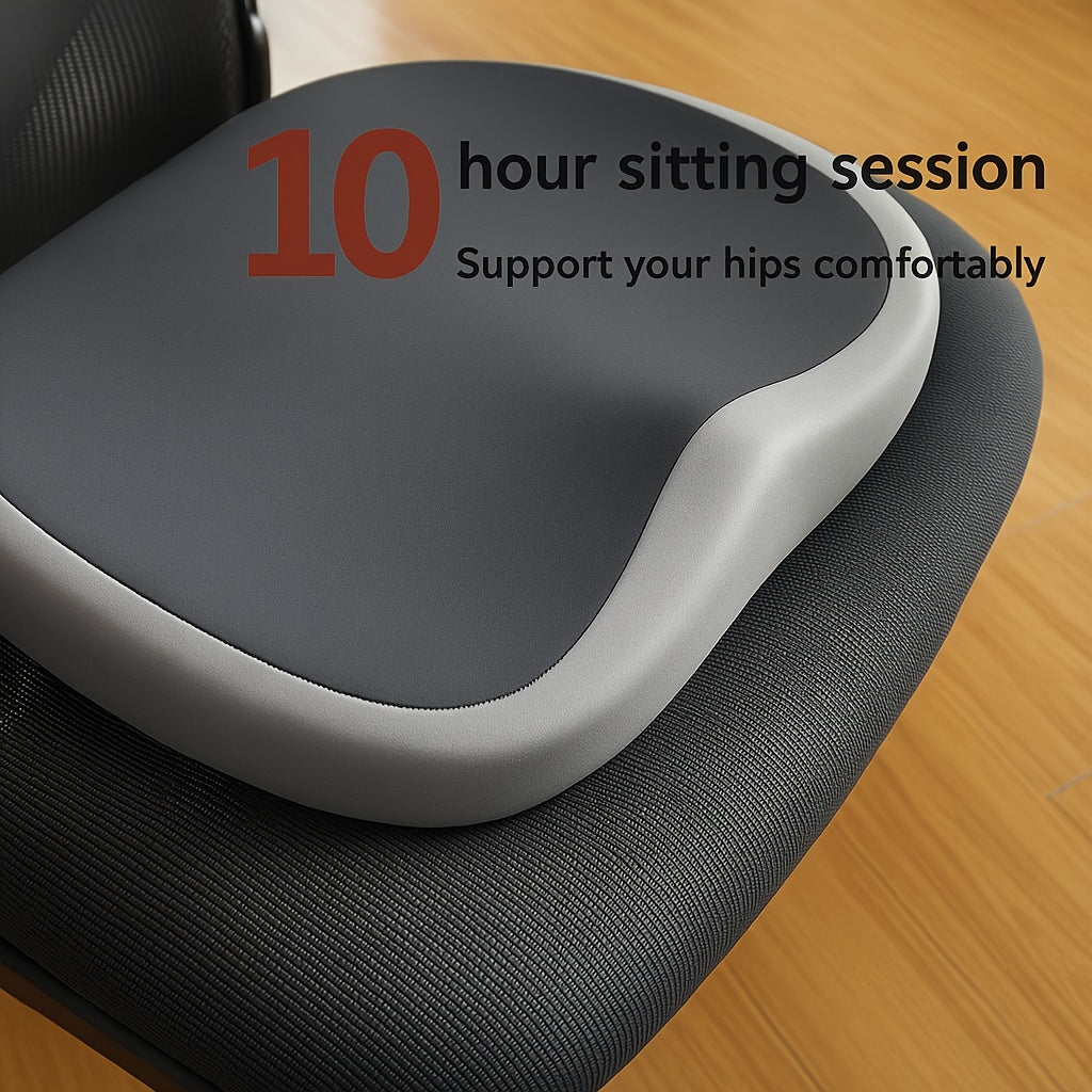 10-Hour Ergonomic Memory Foam Office Chair Cushion - Adjustable Support