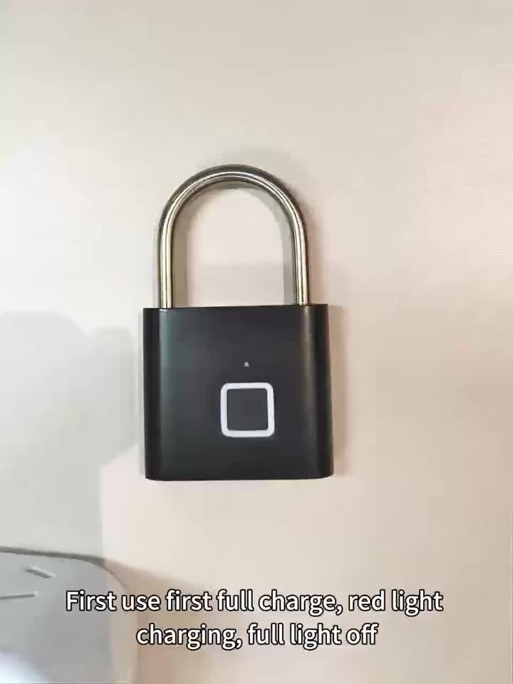 Compact Smart Fingerprint Padlock - USB Rechargeable, Keyless Security for Suitcase & Luggage