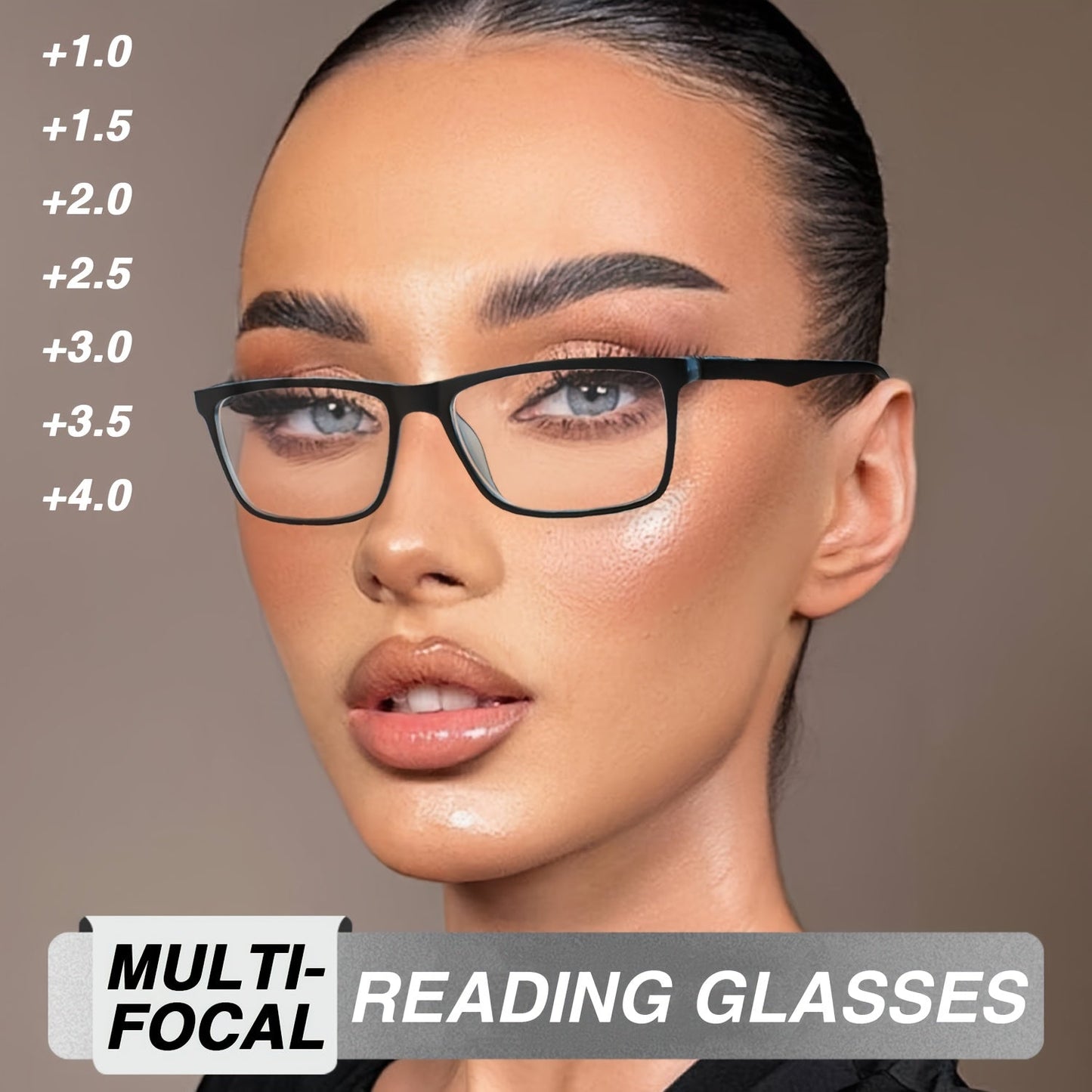2pcs Classic Frame Multi-Focal Reading Glasses Combo - Progressive HD Lenses, Anti-Fatigue, Unisex Casual Business Style