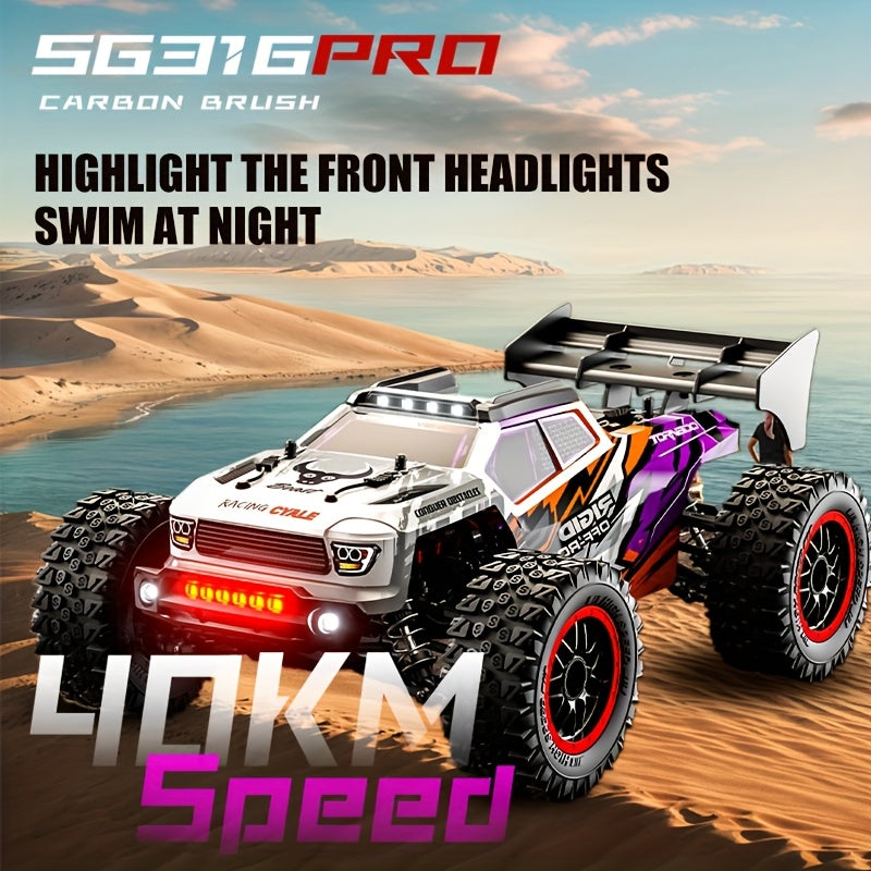 SG316PRO Brushed RC Car - 4WD All-Terrain Adventure with LED Lights