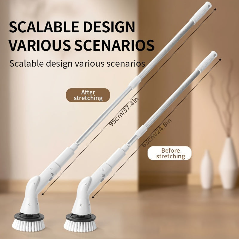5-in-1 Electric Spin Scrubber with USB Rechargeable 1200mAh Battery | Efficient Cleaning Tool