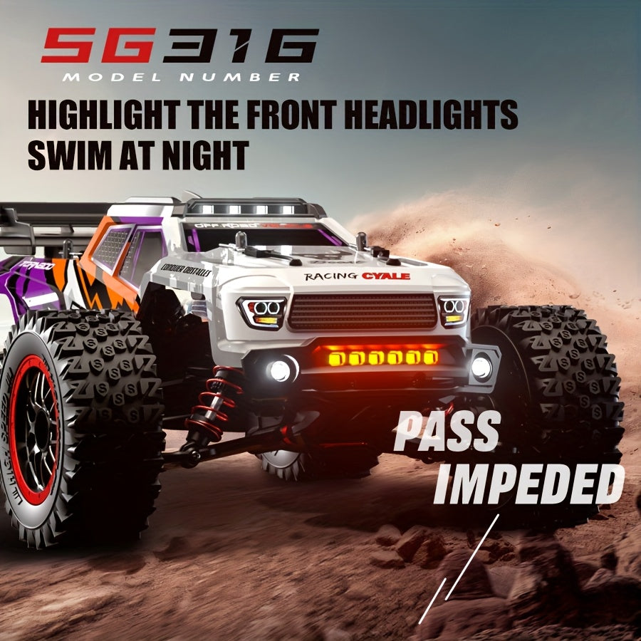 SG316PRO Brushed RC Car - 4WD All-Terrain Adventure with LED Lights