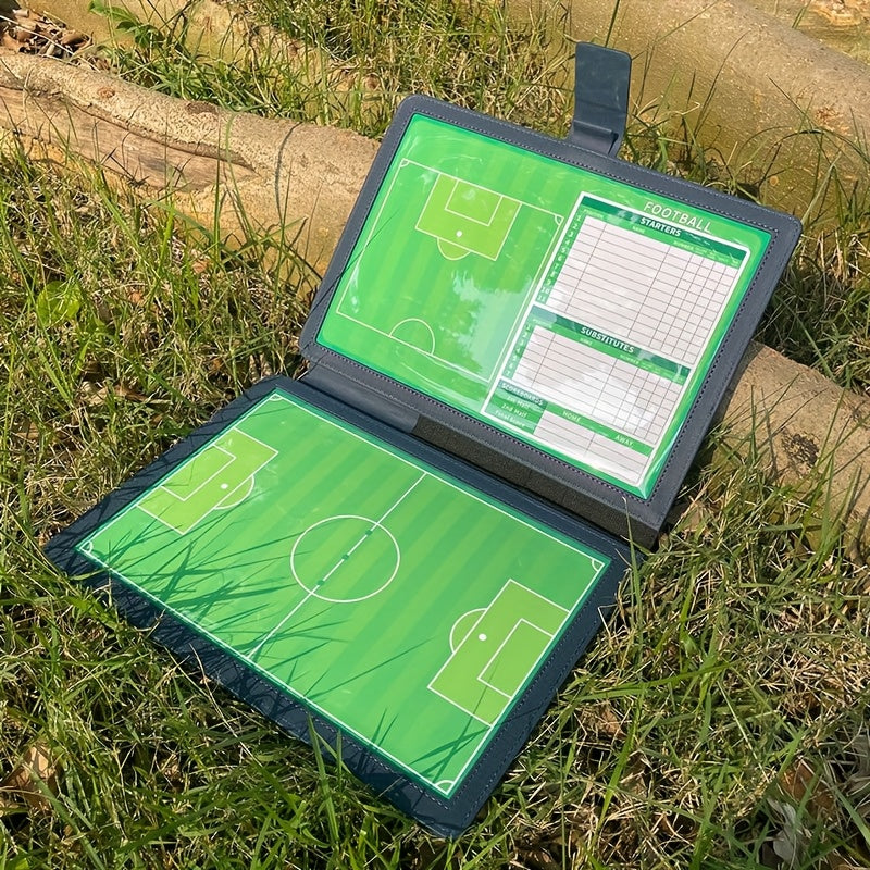 Double-Sided Magnetic Soccer Coaching Clipboard with Erasable Markers - Tactical Board for Training & Referees