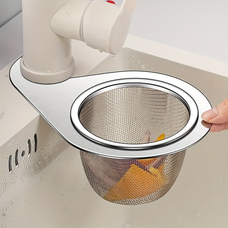 Premium Stainless Steel Sink Strainer Basket with Easy-Grip Handle - Over-the-Sink Drain Filter for Efficient Kitchen Use