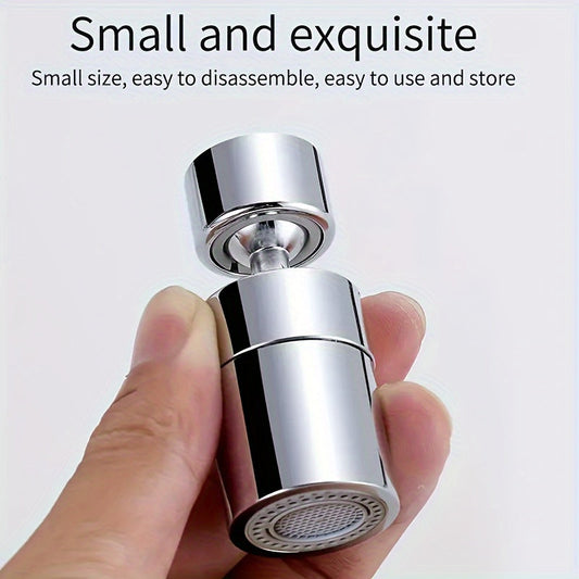 360° Rotating Splash-Free Faucet - Chrome Finish, Dual Flow Modes, Extended Sprayer, Foam Option for Kitchen & Bathroom Sinks
