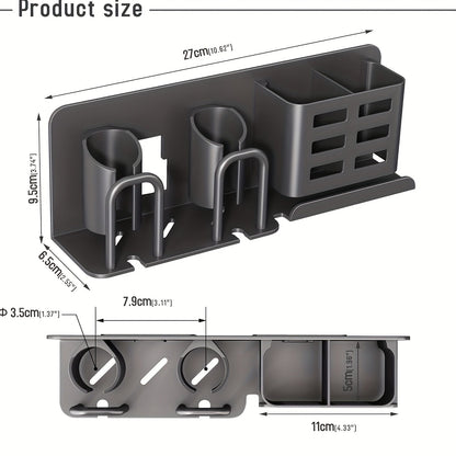 Wall Mountable Aluminum Electric Toothbrush & Razor Holder for Bathrooms - No Electricity Needed