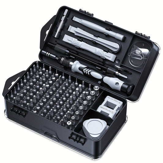115pcs Precision Screwdriver Set - Chrome Vanadium Steel, Ergonomic, Magnetic, for Electronics & More