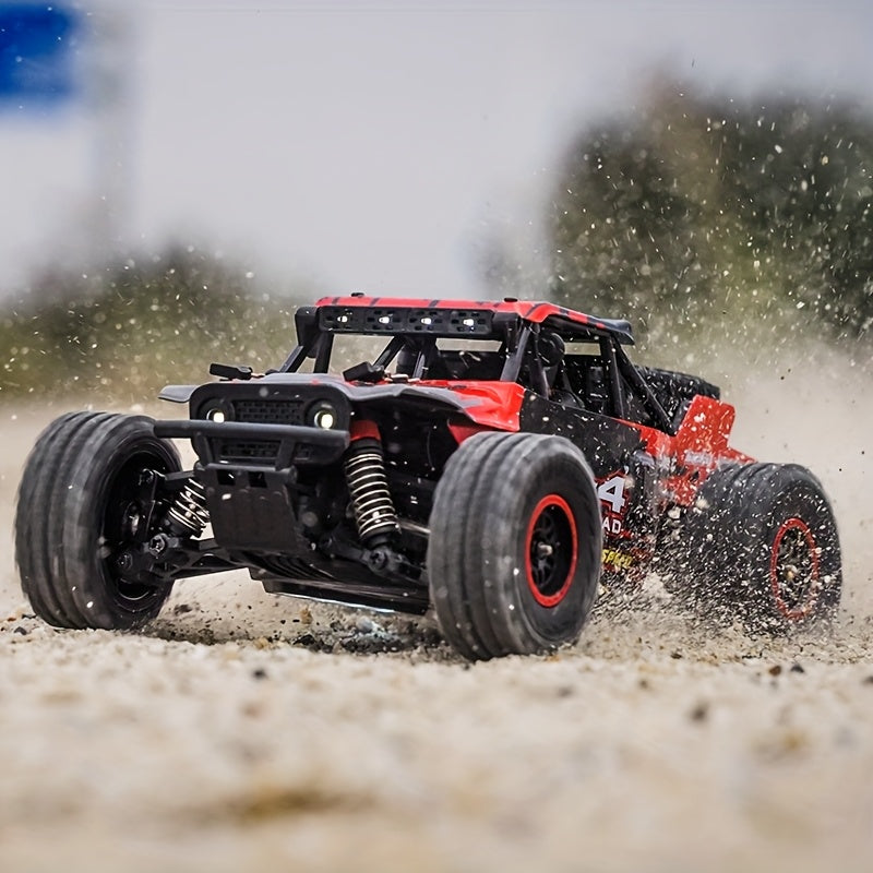 2025 Red Off-Road RC Toy Car - Brushless Motor, 55Km/h, Rechargeable, LED, Space Theme
