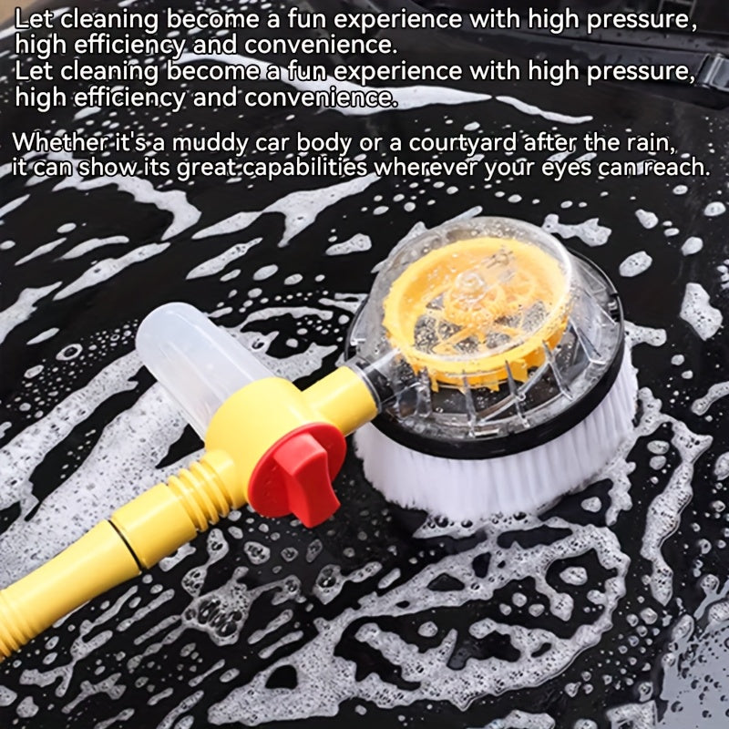 360° Rotating Car Wash Brush Kit with Soap Dispenser - Versatile Microfiber Cleaning for Vehicles, Yard, and Pets