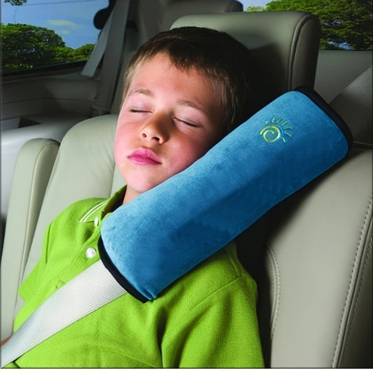 Child Safety Seat Shoulder Protector - Extra Soft, Lightweight, Grey Velvet Cushion