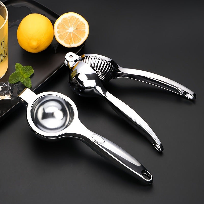 Compact Stainless Steel Manual Citrus Juicer - Ergonomic & Durable for Fresh Juice