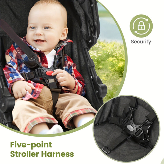 Wedyvko Foldable Baby Travel Stroller with Sun Canopy & Storage Basket - Lightweight & Portable for Infants