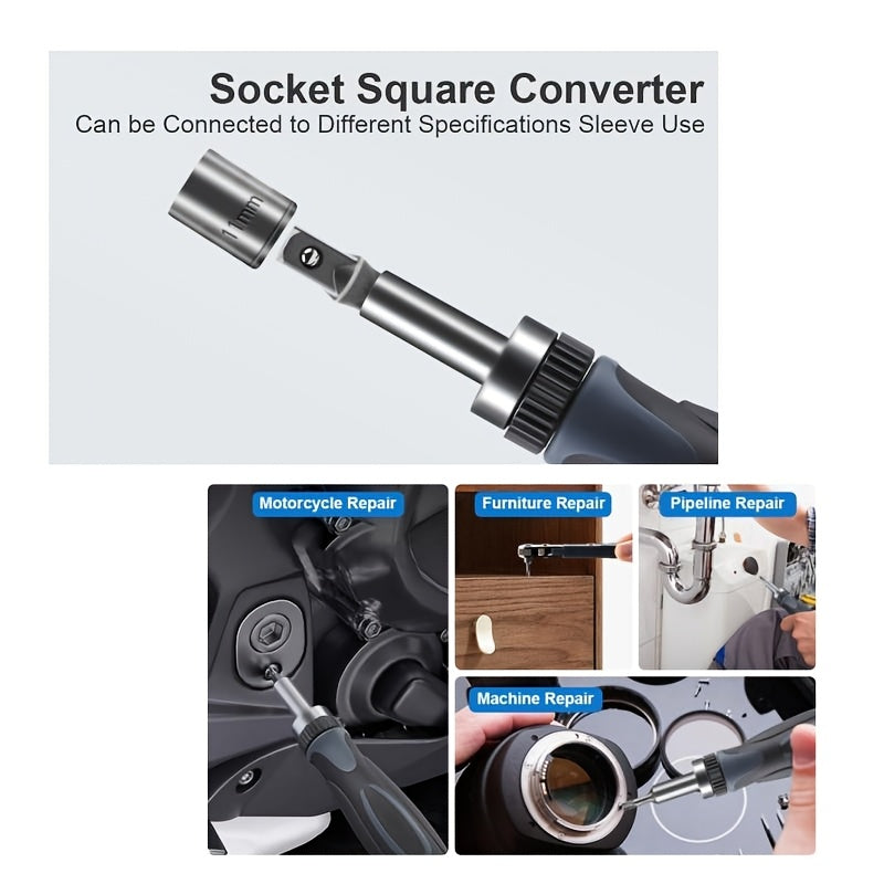 38-In-1 Ratchet Screwdriver Kit with Socket Set & Magnetic Bits | Ideal for Computers, Bicycles, Cars & More