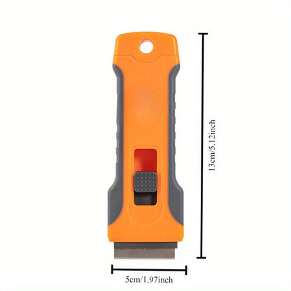10-Blade Adhesive Removal Scraper Tool with Tail - Versatile Glass & Surface Cleaner