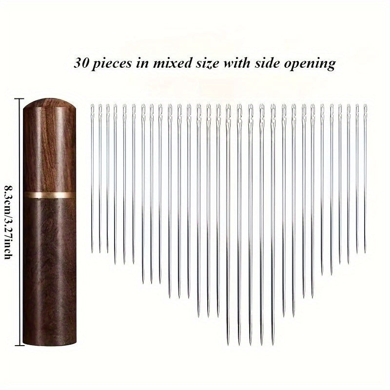 Heavy-Duty Sewing Needles - Easy Threading for Seniors & Arthritic Hands