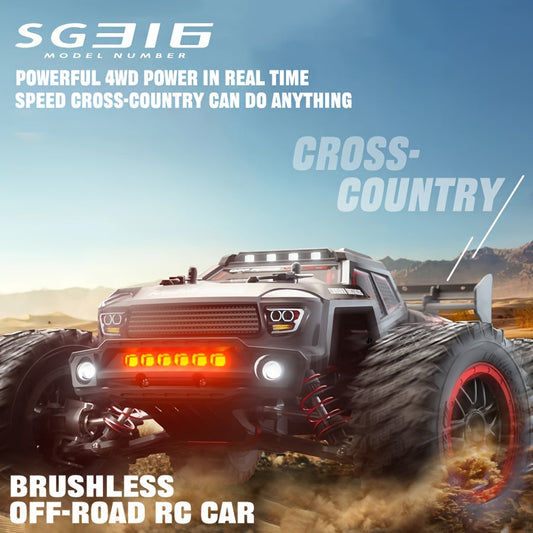 SG316PRO Brushed RC Car - 4WD All-Terrain Adventure with LED Lights