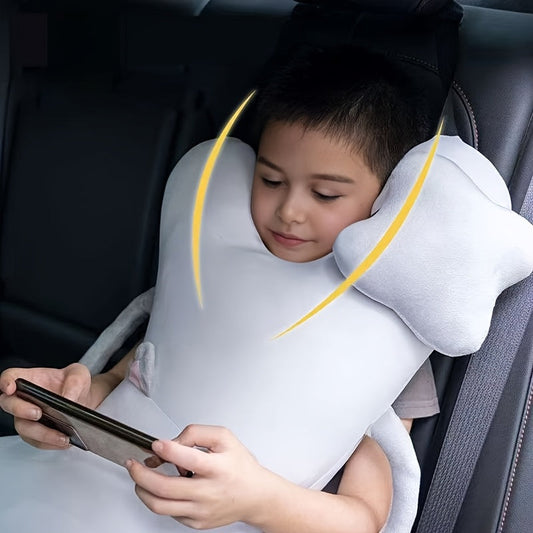 Comfortable Kids' Car Seat Travel Pillow - Soft, Cleanable & Neck Support