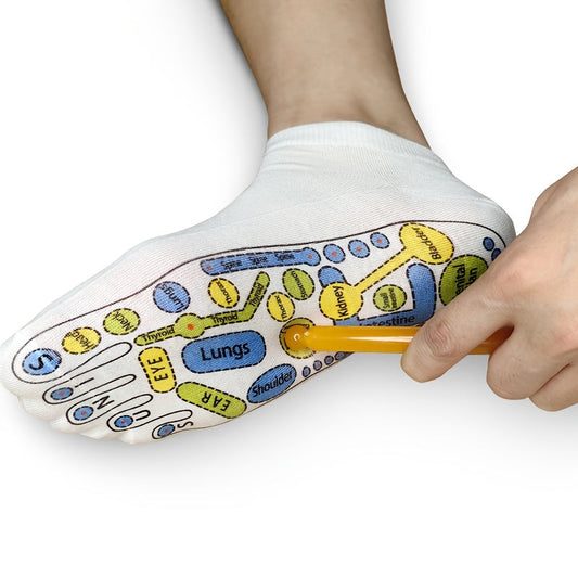Acupressure Massage Socks with Trigger Point & Massage Tool - Perfect Reflexology Gift