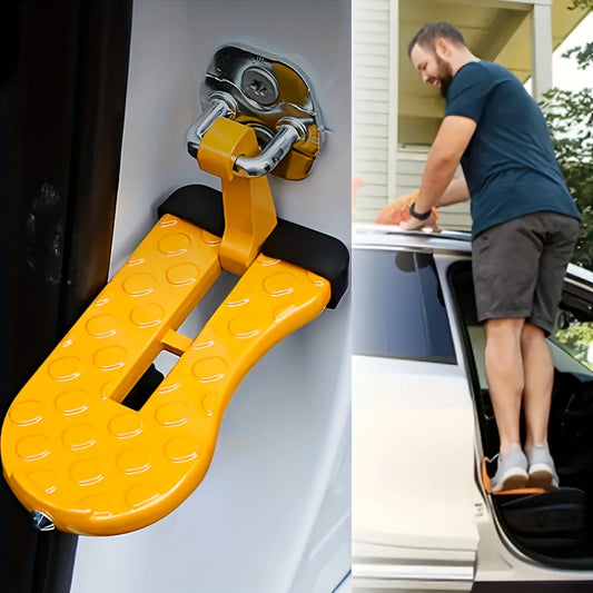 Universal Foldable Roof Rack Latch Step - Durable Aluminum Accessory for Easy Vehicle Access