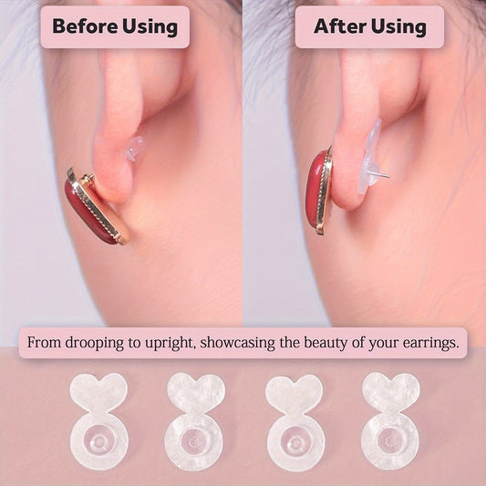 6pcs Silicone Earring Lifters - Enhance Comfort & Prevent Drooping