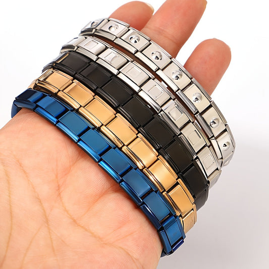 Stainless Steel Golden Elastic Bracelet - Perfect Valentine's Day Gift for Men & Women