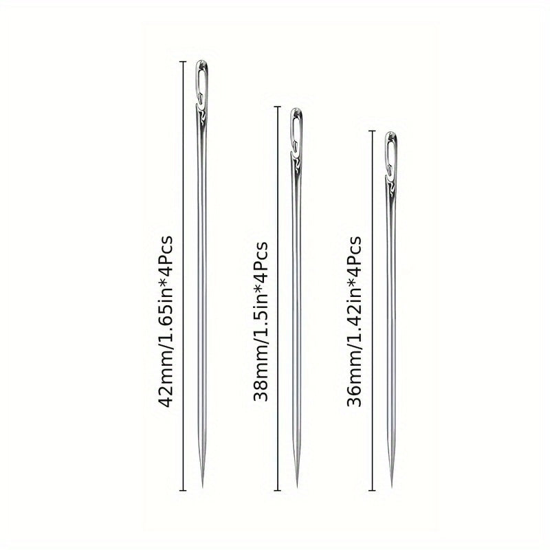 Heavy-Duty Sewing Needles - Easy Threading for Seniors & Arthritic Hands