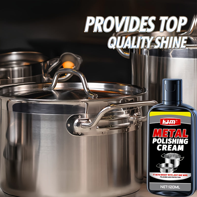 KJM Metal Polishing Cream - No Residue Formula for a Brilliant Shine on All Metals | 120ml