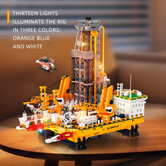 3271pcs Drilling Platform Assembly Building Blocks - Perfect for Adults & Gifts