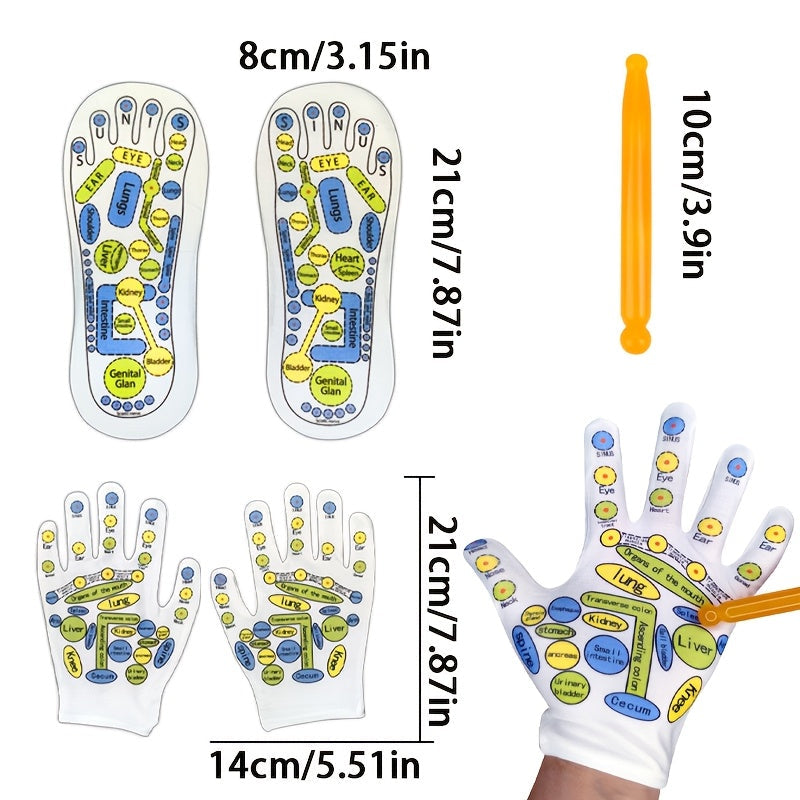 Acupressure Massage Socks with Trigger Point & Massage Tool - Perfect Reflexology Gift